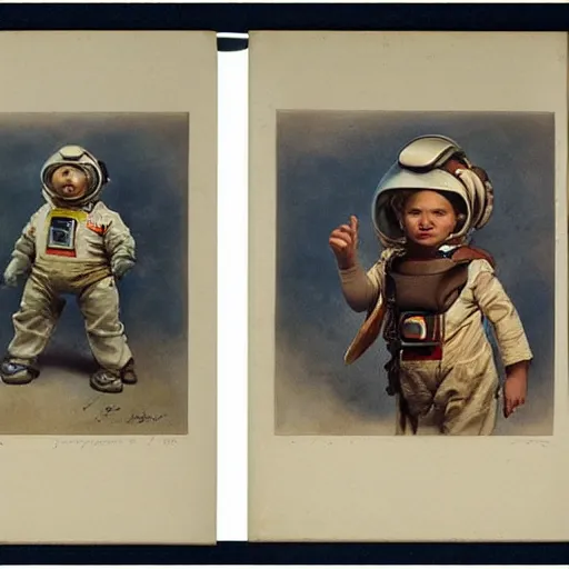 Image similar to (((((portrait of boy dressed as retro space explorer in an actionpose . muted colors.))))) by Jean-Baptiste Monge !!!!!!!!!!!!!!!!!!!!!!!!!!!