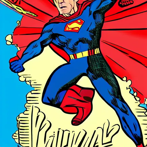 Image similar to joe biden with super powers, nuclear theme, comic book style, superhero