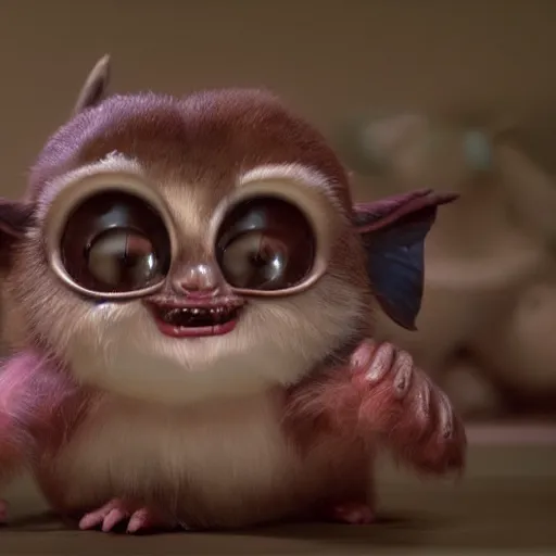Image similar to screaming gizmo mogwai having a tantrum, intricate detail, beautiful aesthetic, photorealistic, award winning professional cinematic composition, volumetric lighting, 8 k