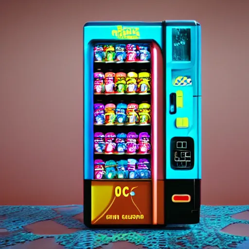 Image similar to cute vending machine stocked with whimsical and colorful fantasy potions, detailed, 8 k, octane render