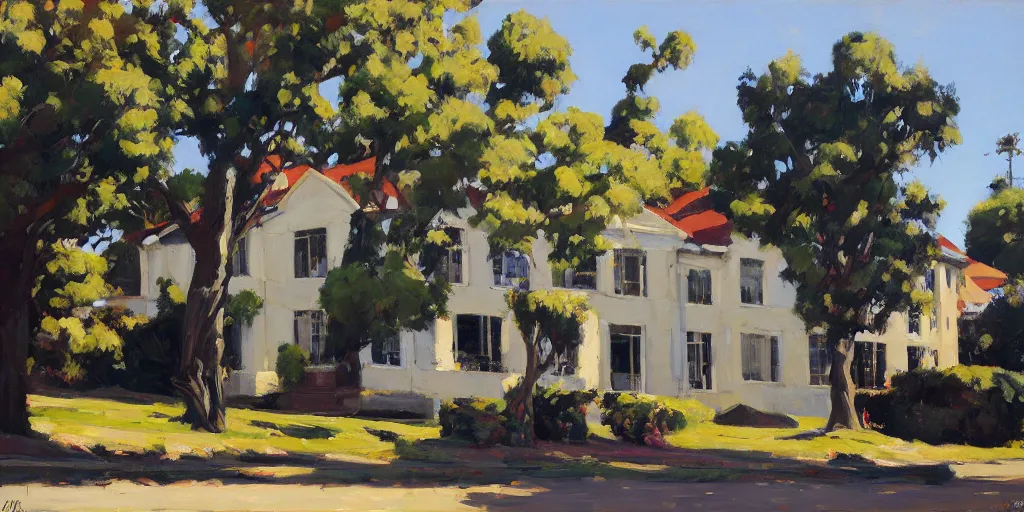 Prompt: manoir san Francisco ben aronson 1950