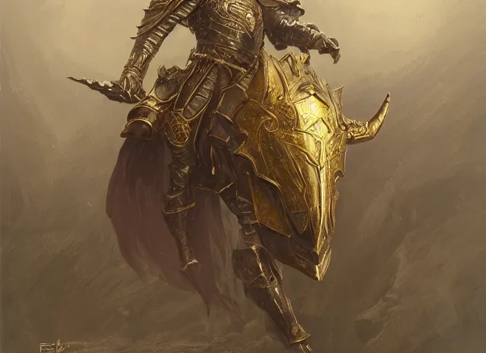 Image similar to royal knight in golden sun ornamented armor concept, beksinski, age of sigma art, frank franzetta, ruan jia, dark soul armor concept, trending on artstation, wayne barlowe, adrian smith fantasy art, elden ring art, the hobbit art, lord of the ring art, infinity blade armor