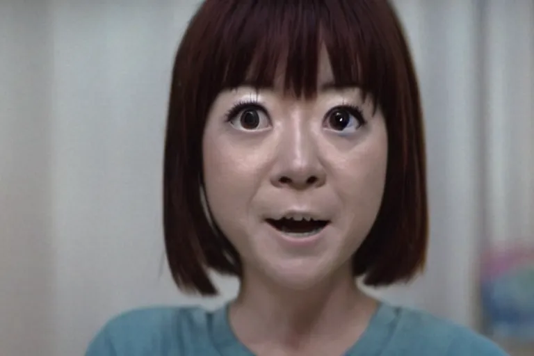 Image similar to screenshot from scariest japanese horror movie, starring alyson hannigan