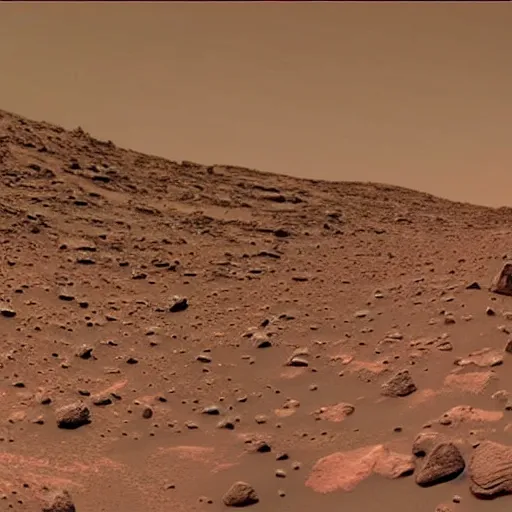 Prompt: the first image of human on mars