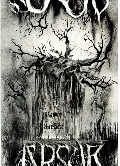 Image similar to book cover of scary stories to tell in the dark paperback novel by stephen gammell