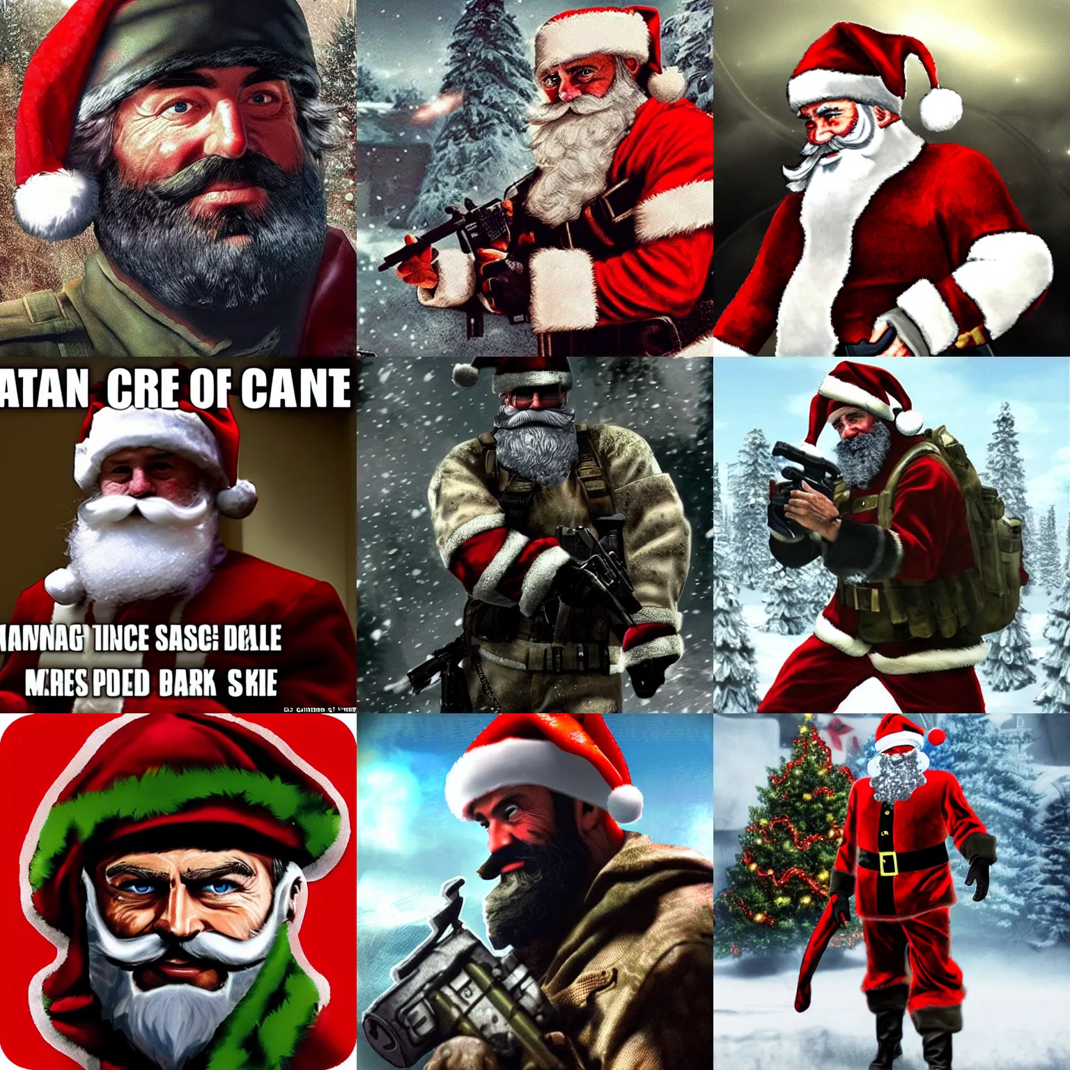 Captain price santa claus call of duty stable diffusion openart