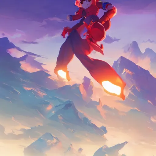 Image similar to hero world nintendo, behance hd by jesper ejsing, by rhads, makoto shinkai and lois van baarle, ilya kuvshinov, rossdraws global illumination