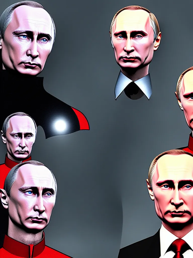 Image similar to model of person looking like vladimir putin in marvel universe