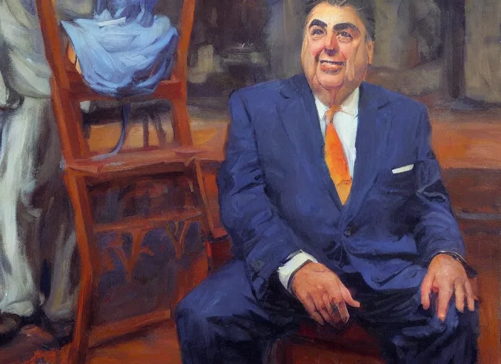 Image similar to a highly detailed beautiful portrait of don francisco, by gregory manchess, james gurney, james jean