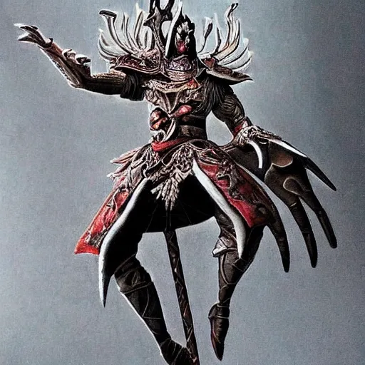 Image similar to archaon the everchosen as a ballerina