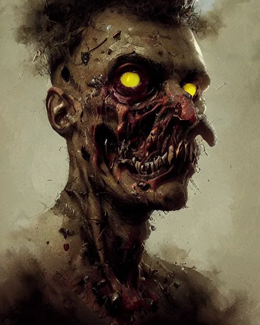 Prompt: hyper realistic photo portrait rathead zombie cinematic, greg rutkowski, james gurney, mignola, craig mullins, brom