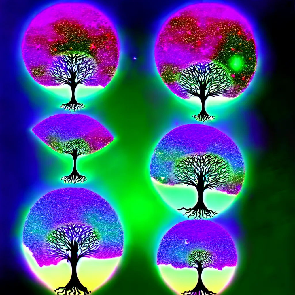 Prompt: cosmic tree of life in the universe, digital art