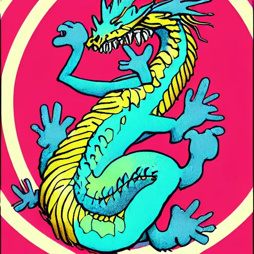 Image similar to Dragon in Utero | Dr. Suess | colorful