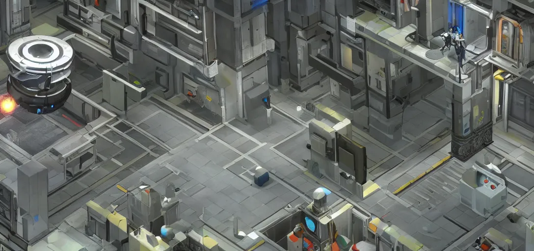 Image similar to Isometric View of Portal 2