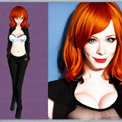 Image similar to Christina Hendricks with anime style, bath,