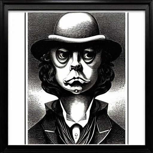 Prompt: gothic lithography on paper secret artefact conceptual figurative post - morden monumental dynamic portrait by goya and escher and hogarth, inspired by magritte, illusion surreal art, highly conceptual figurative art, intricate detailed illustration, controversial poster art, polish poster art, geometrical drawings, no blur