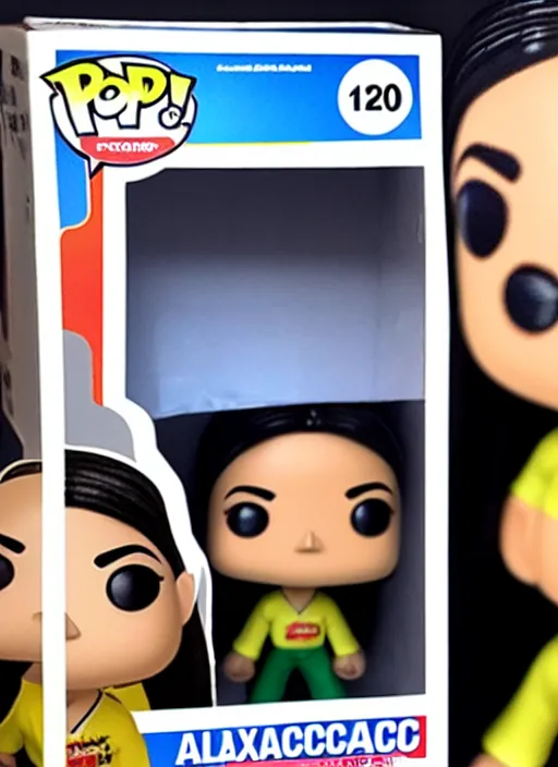 Prompt: alexandra ocasio cortez funko pop