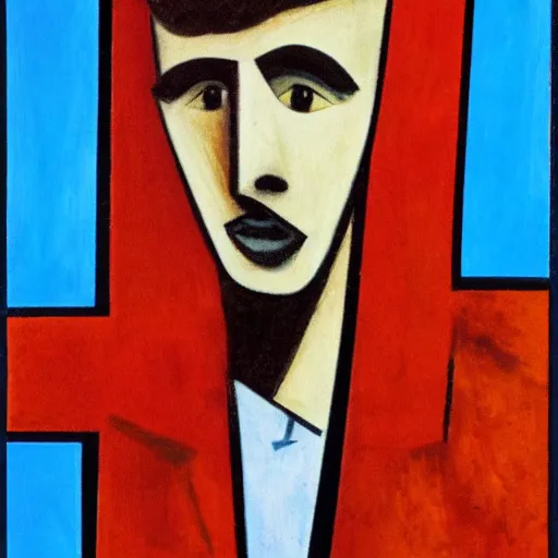 Image similar to cubism era portrait of george harrison