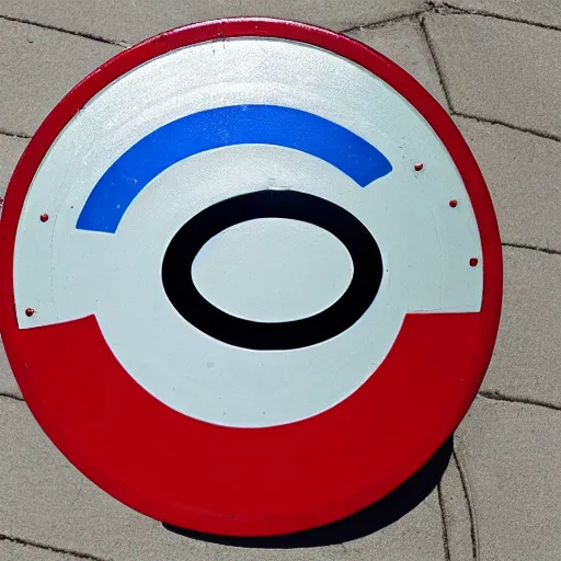 Image similar to circular stop sign