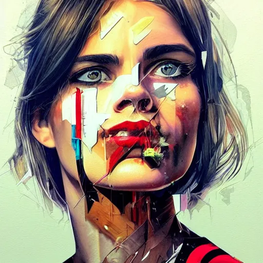 Image similar to unbelievable beautiful lady portrait by sandra chevrier, artstation, hd