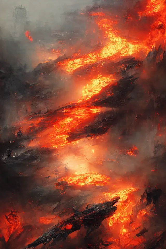 Image similar to sea of fire by ruan jia