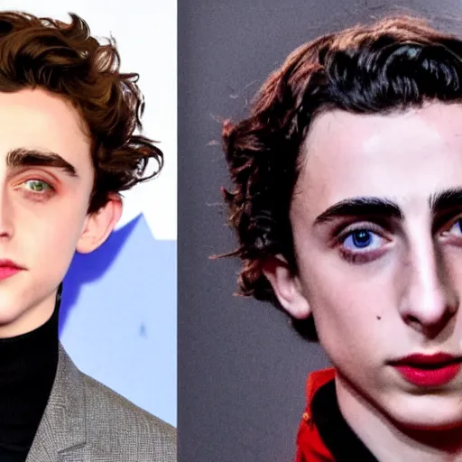 Image similar to timothee chalamet as spiderman