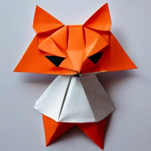 Prompt: origami fox