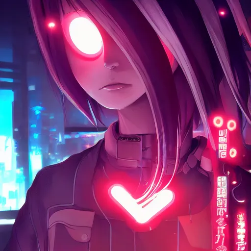 anime cyberpunk movie still arcane, small female