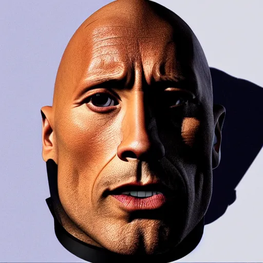 Image similar to dwayne the rock johnson if his head was a rock