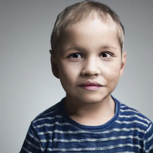 Prompt: a 4 year old boy with old wrinkly skin, real natural facial hair, old skin, young kid, 4 years old, very young, portrait photo, head shot, hyperrealistic