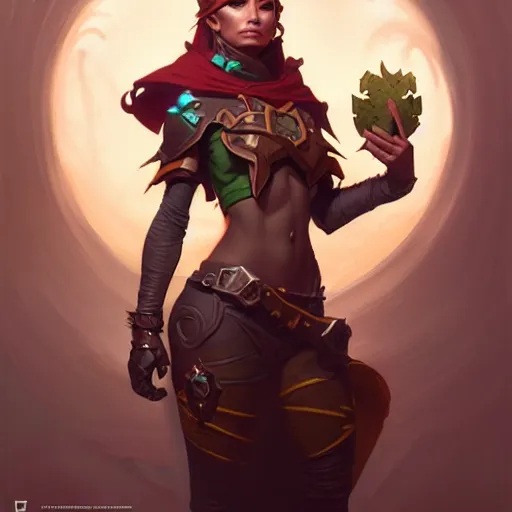 Prompt: rogue, female, tabaxi, forest, D&D, fantasy, intricate, elegant, highly detailed, digital painting, artstation, octane render, concept art, matte, sharp focus, illustration, hearthstone, art by Artgerm and Greg Rutkowski and Alphonse Mucha