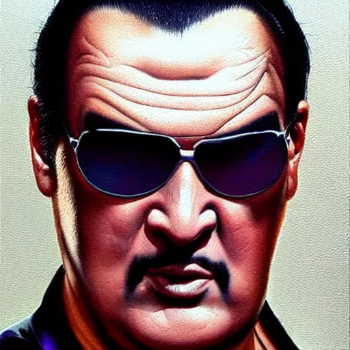 Prompt: Mean looking Steven Seagal wearing a tutu, realistic painting, Digital art, realistic, very detailed, High definition, trending on Artstation