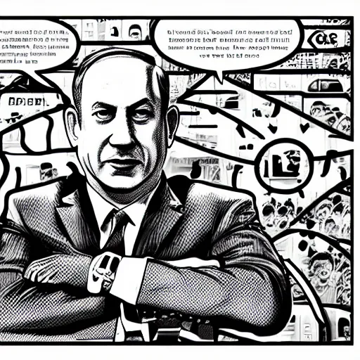 Image similar to Benjamin netanyahu GTA loading screen illustration