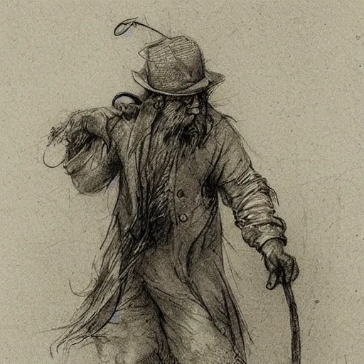 Prompt: a sketch by Jean-Baptiste Monge of an old man in the style of by Jean-Baptiste Monge that looks like its by Jean-Baptiste Monge and refencing Jean-Baptiste Monge