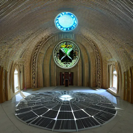 Prompt: solarpunk chapel