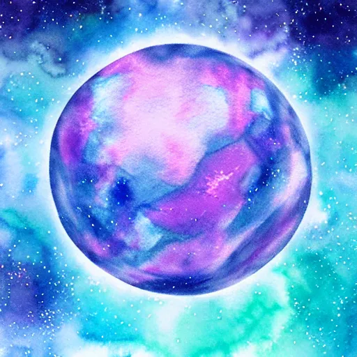 Image similar to frosted astral glacial scarves watercolor artwork confirmed orb