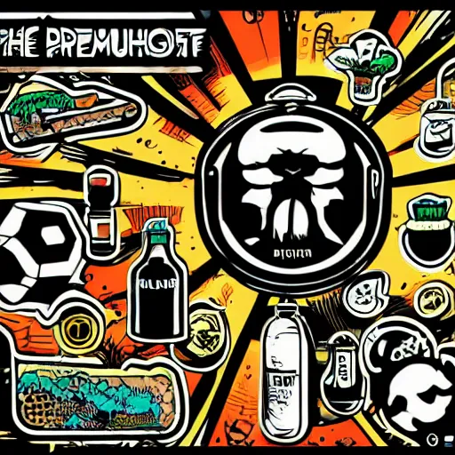 Image similar to in the style of max prentis and deathburger and laurie greasley a vector e-sports sticker logo of a ecosystem in a bottle, highly detailed, colourful, 8k wallpaper