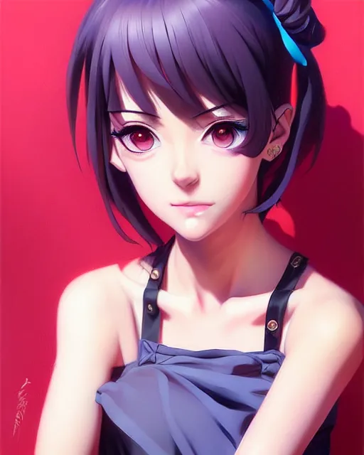 Image similar to portrait Anime as Jolyne Cujoh girl cute-fine-face, pretty face, realistic shaded Perfect face, fine details. Anime. realistic shaded lighting by Ilya Kuvshinov Giuseppe Dangelico Pino and Michael Garmash and Rob Rey