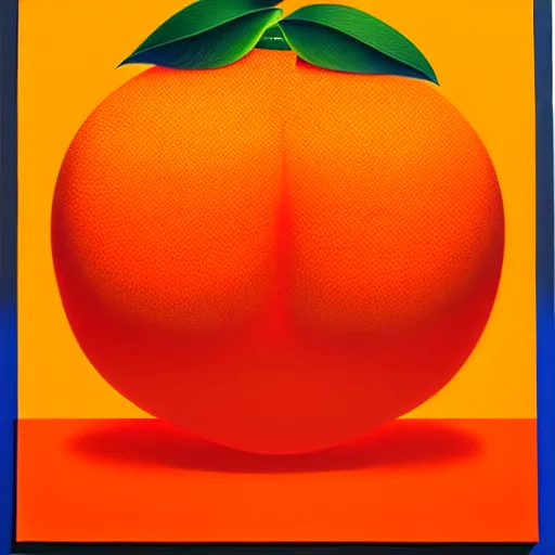 Image similar to orange fruit by shusei nagaoka, kaws, david rudnick, airbrush on canvas, pastell colours, cell shaded, 8 k