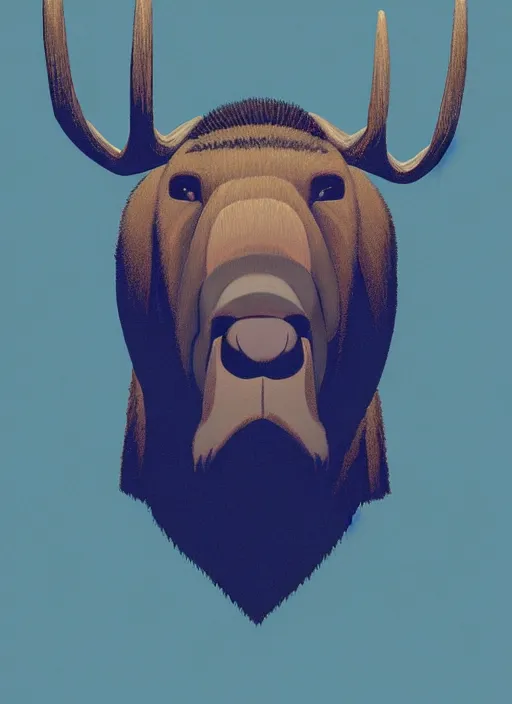 Image similar to portrait of high school senior boy named big moose, blonde short hair, jock, beefy, wide face, square jaw, square facial structure, blue varsity jacket with the word moose, intricate, elegant, glowing lights, highly detailed, digital painting, artstation, concept art, sharp focus, illustration, art by wlop, mars ravelo and greg rutkowski