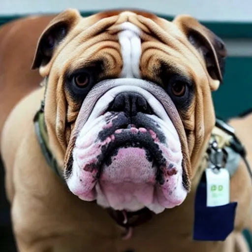 Prompt: a bulldog that looks exactly like benedict cumberbatch