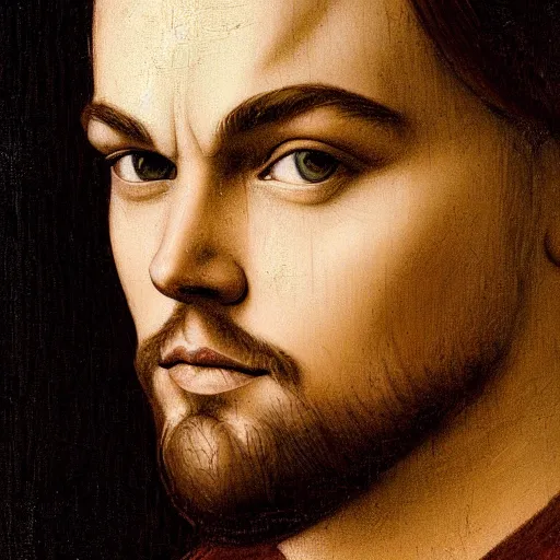 Prompt: Leonardo DiCaprio portrait by Leonardo Davinci