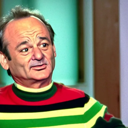 Image similar to a still of bill murray as steve from blues clues