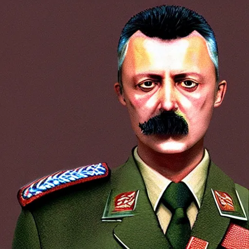 Prompt: igor ivanovich strelkov became bloody ugly supreme ruler of novorossia, photo - realistic, color image, 2 k, highly detailed, bodyhorror, occult art