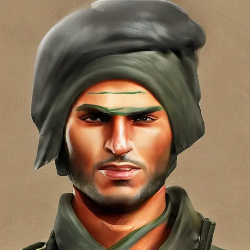 Image similar to ! kurdish! legionnaire soldier, highly detailed, digital painting, artstation, award winning art, sharp focus, incredibly strong and tall