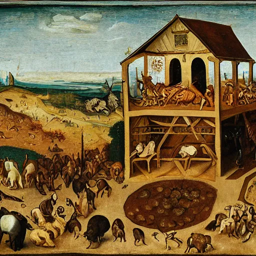 Prompt: of a crypto animal in the style of bruegel