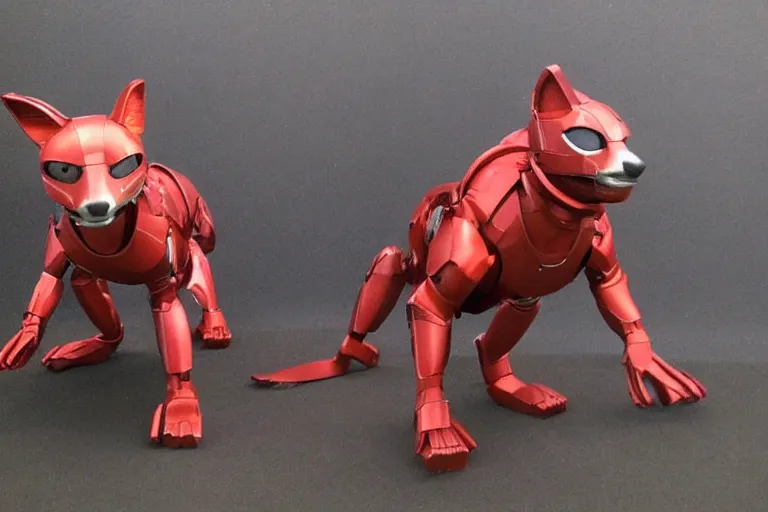 Image similar to Ironman as a quadrupedal fox 🦊