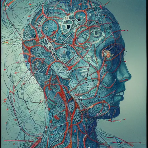 Image similar to the inside of an AI mind by James Jean