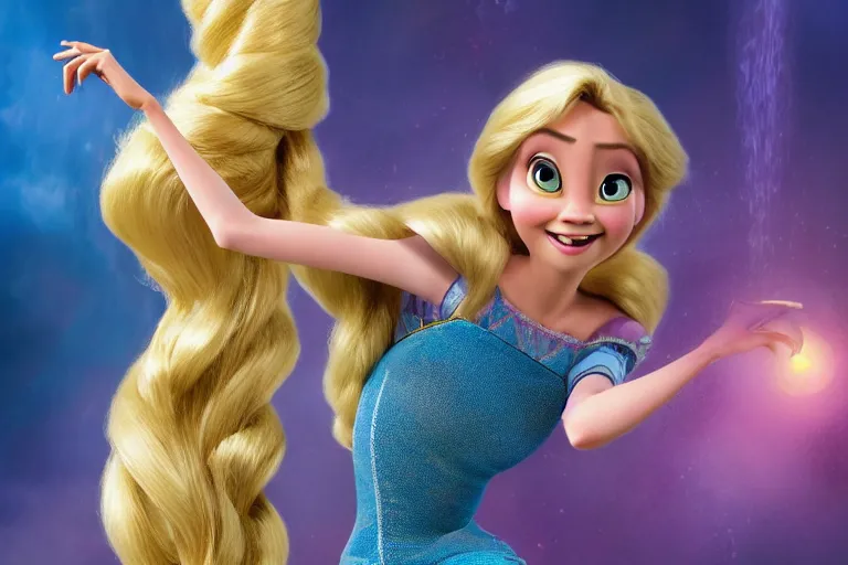 Prompt: Rapunzel from Tangled in Aliens (1986), highly detailed, high quality, HD, 4k, 8k, Canon 300mm, professional photographer, 40mp, lifelike, top-rated, award winning, realistic, sharp, no blur, edited, corrected, trending