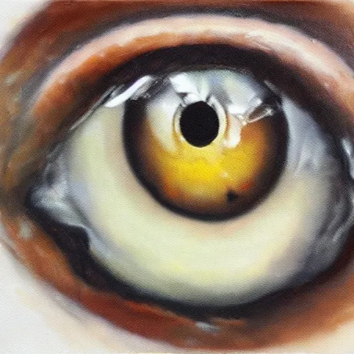 Prompt: one round human eyeball in the ashtray, oil paiting, highly detailed, masterpiece